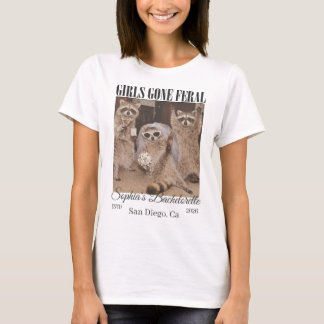 Junggesellinnen-Fotos mit wildem Waschbär T-Shirt
