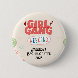 JUNGGESELLINNEN-GIRL-GANG-KNOPF (Personalisiert) Button