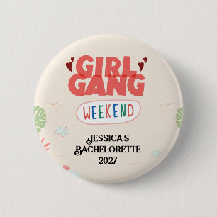 JUNGGESELLINNEN-GIRL-GANG-KNOPF (Personalisiert) Button