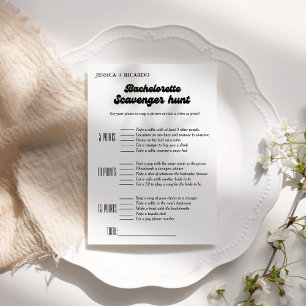Junggesellinnen-Schnitzeljagd-Spiel, lustiger Jung Einladung