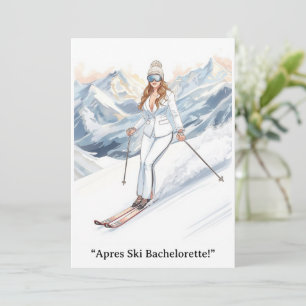 Junggesellinnen-Wochenende auf Skiern Braut auf de Einladung