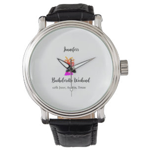 Junggesellinnen-Wochenende Kokosnussbaum-Club Name Armbanduhr