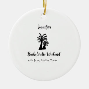 Junggesellinnen-Wochenende Kokosnussholz Klub Name Keramik Ornament