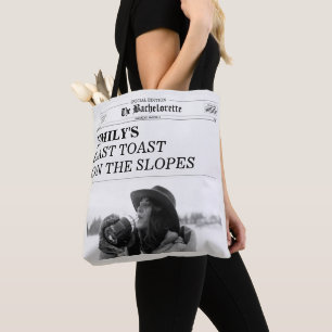 Junggesellinnen-Zeitung Letzter Toast an den Hänge Tasche
