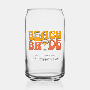 Junggesellinnenabschied am Strand Retro Groovy Str Dosenglas