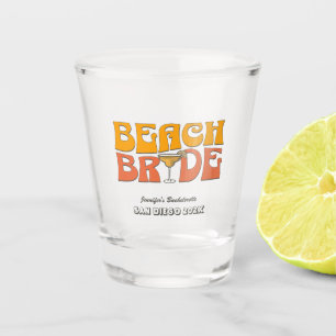 Junggesellinnenabschied am Strand Retro Groovy Str Schnapsglas