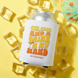 Junggesellinnenabschied am Strand Retro Sonne Sand Dosenkühler