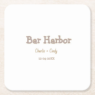 Junggesellinnenabschied Bar Harbor Brautjungfer Ho Rechteckiger Pappuntersetzer