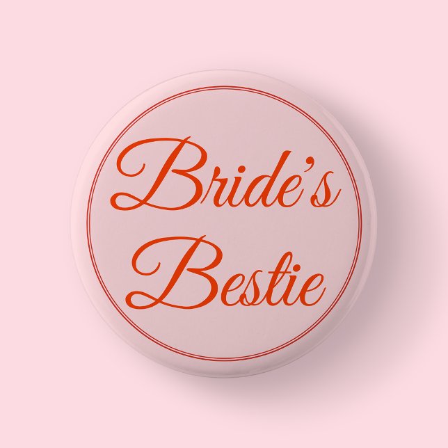 Junggesellinnenabschied Braut Brautjungfer Beste F Button (Bride's Bestie Wedding Button)