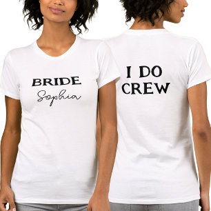 Junggesellinnenabschied Braut Ich mach's Crew Name T-Shirt