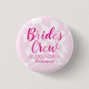 Junggesellinnenabschied Brautjungfer Rosa Personal Button