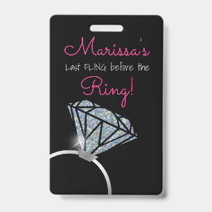 Junggesellinnenabschied, Diamantring, Party Pass,  Ausweis