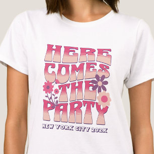 Junggesellinnenabschied Die Party kommt Groovy T-Shirt