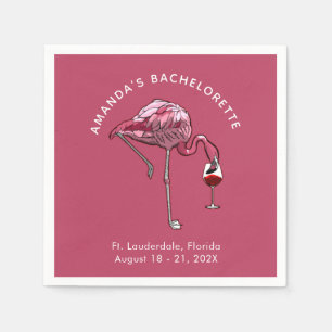 Junggesellinnenabschied Flamingo Individuelles Pap Serviette