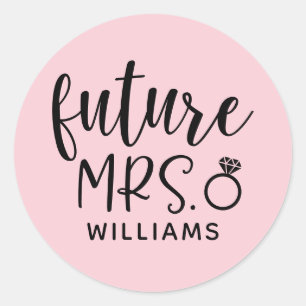 Junggesellinnenabschied Future Mrs. Runder Aufkleber