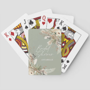 Junggesellinnenabschied Geschenk Pampas Eukalyptus Spielkarten
