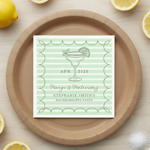 Junggesellinnenabschied 'Green Margs and Matrimony Serviette
