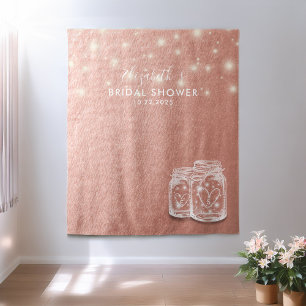 Junggesellinnenabschied-Hintergrund Paar Mason Jar Wandteppich