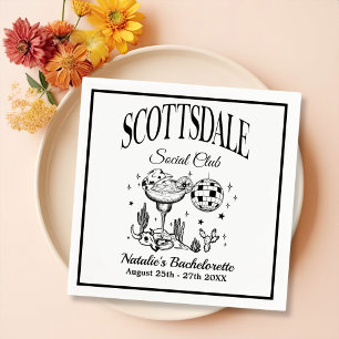 Junggesellinnenabschied in Scottsdale Vintage schw Serviette