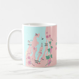 Junggesellinnenabschied Karte Traverse City Michig Kaffeetasse