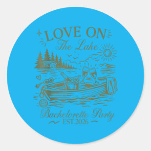 Junggesellinnenabschied Love On The Lake Est 2026 Runder Aufkleber