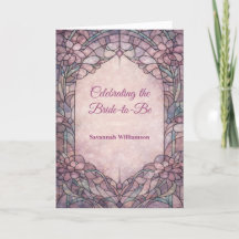Junggesellinnenabschied Mauve Buntglas Floral