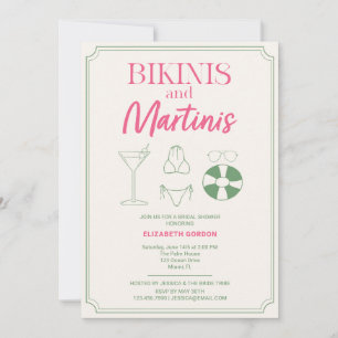 Junggesellinnenabschied mit Bikinis und Martinis R Einladung