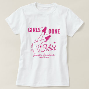 Junggesellinnenabschied mit rosa Illustration T-Shirt