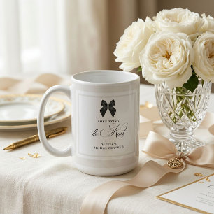 Junggesellinnenabschied mit schwarzer Schleife: Si Kaffeetasse