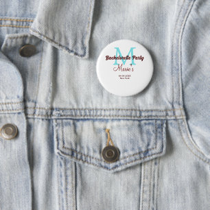 Junggesellinnenabschied Monogramm Name Datum Ort s Button