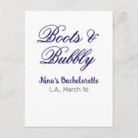 Junggesellinnenabschied-Name Boots & Bubble lila O