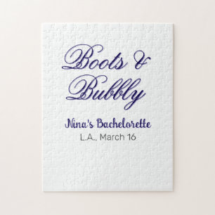 Junggesellinnenabschied-Name Boots & Bubble lilaor
