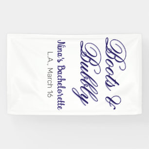 Junggesellinnenabschied-Name Boots & Bubble lilaor Banner