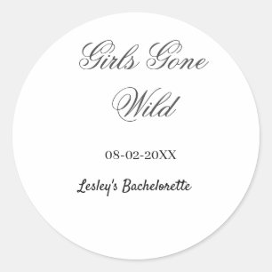 Junggesellinnenabschied Name Datum Braut Girls Gon Runder Aufkleber