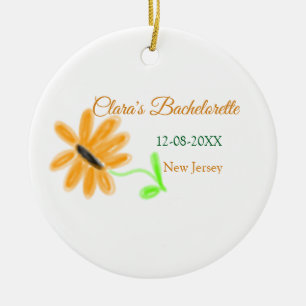 Junggesellinnenabschied Name Datum Ort Sonnenblume Keramik Ornament
