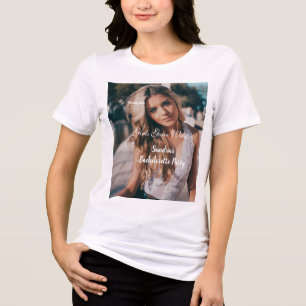 Junggesellinnenabschied Name Foto whit Tri-Blend Shirt