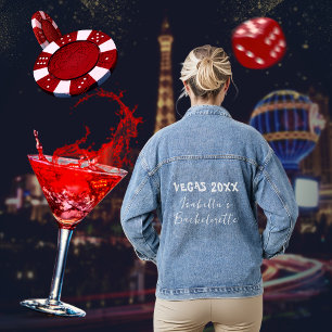 Junggesellinnenabschied Name in Las Vegas Jeansjacke
