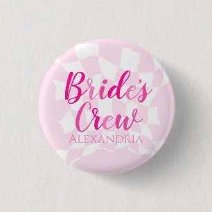Junggesellinnenabschied Personalisiert Rosa Name Button