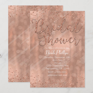 Junggesellinnenabschied Pink Rosen Gold Glamour Ei Einladung