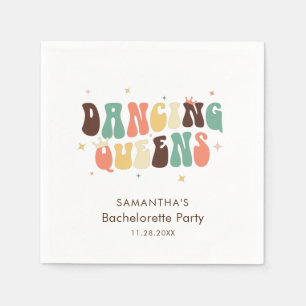 Junggesellinnenabschied Retro Disco Individuelles Serviette