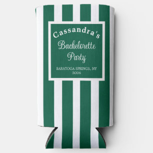 Junggesellinnenabschied Retro Modern Grüne Eleganz Selters Dosenkühler