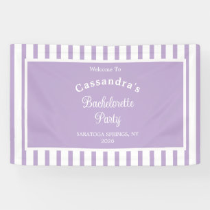 Junggesellinnenabschied Retro Moderne Helllila Ele Banner