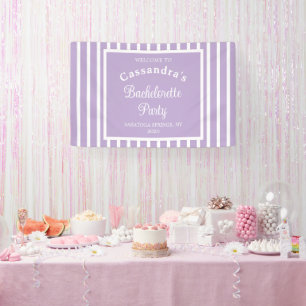 Junggesellinnenabschied Retro Moderne Helllila Ele Banner