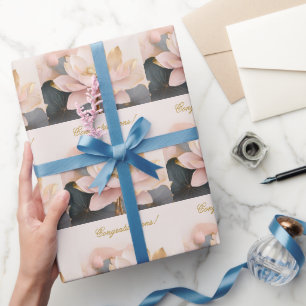 Junggesellinnenabschied Rosa Lotus Herzlichen Glüc Geschenkpapier