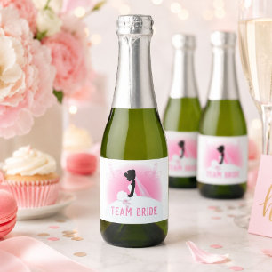 Junggesellinnenabschied Rosa Silhouette Team Braut