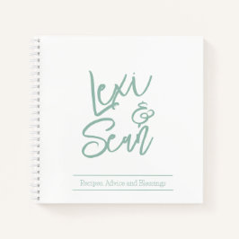 Junggesellinnenabschied Sage Green Spiralblock Notizbuch