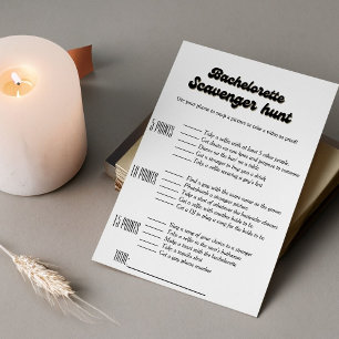 Junggesellinnenabschied Schnitzeljagd Spiel, lusti Einladung