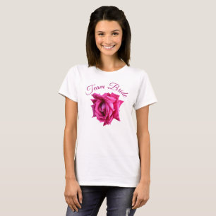 Junggesellinnenabschied sehr heiß rosa Rosen Blume T-Shirt