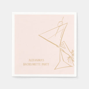 Junggesellinnenabschied Serviette Gold Pink