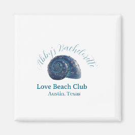 Junggesellinnenabschied Strandclub blauer Meeressc Magnet